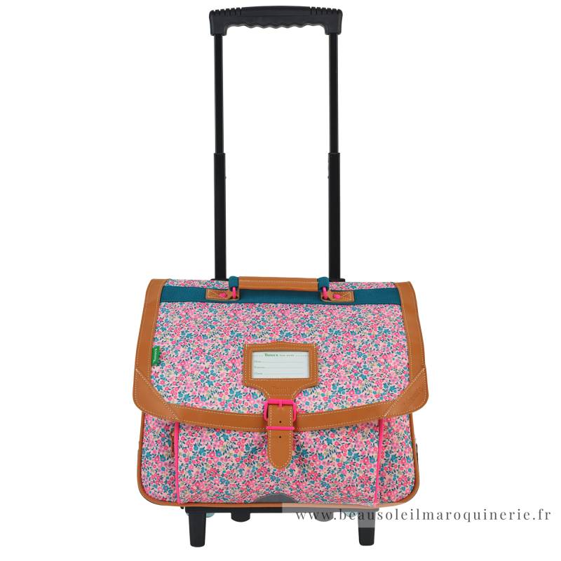 Cartable trolley 38 cm Tann s imprimés fleurs Victoria 42132 CP au CE2