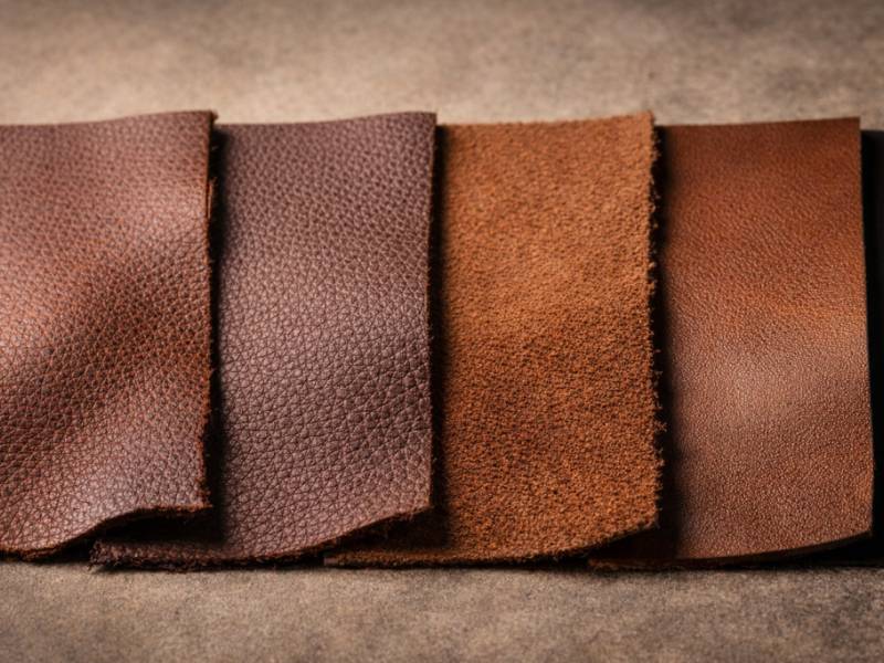 Les types de cuir : pleine fleur, fleur corrigée, croûte