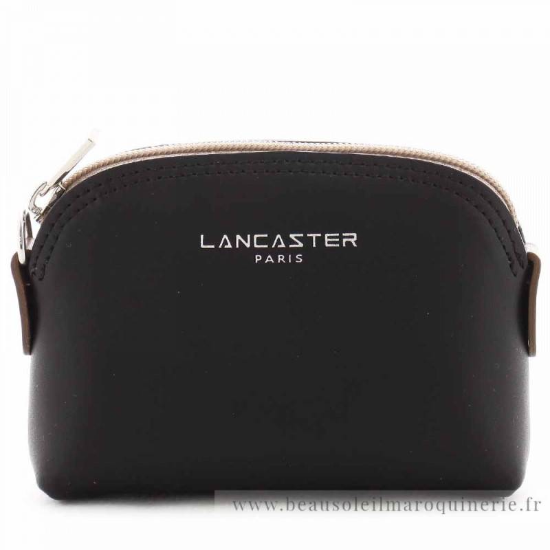 Porte-monnaie Lancaster Smooth cuir lisse 137-01-NOIR_NUVI Noir, Nude, Vison vue de face