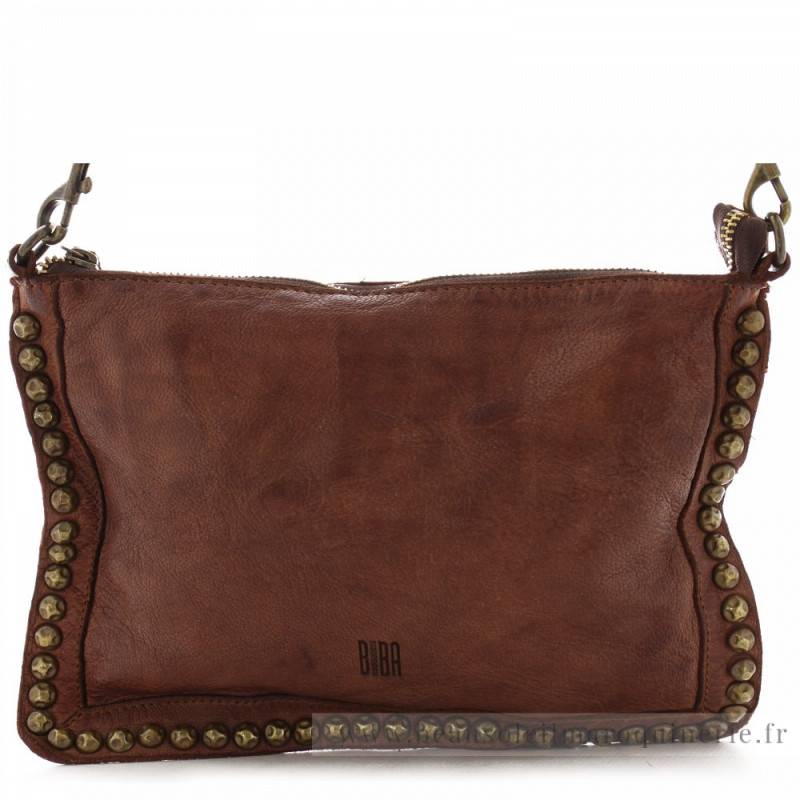 Sac bandoulière petits clous Biba Portland POR2L Cognac / Cuero