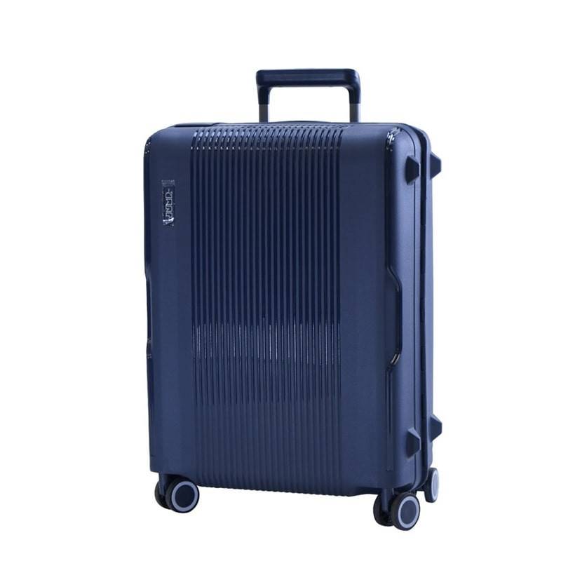 Valise cabine 4 roues Jump Maxlock CLP20 couleur marine vue de coté.