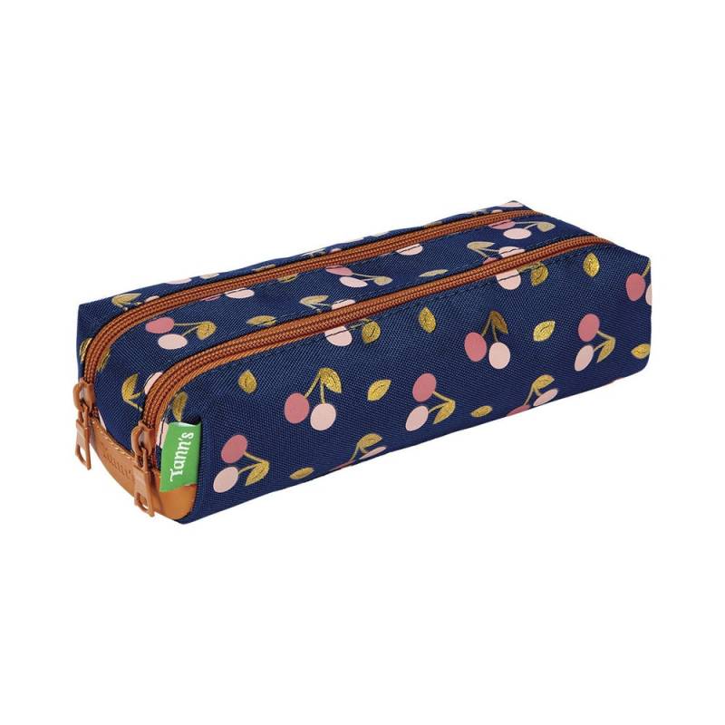 Trousse Double Tann's Fruits Alexa 12242 de couleur bleu/marron vue de face .