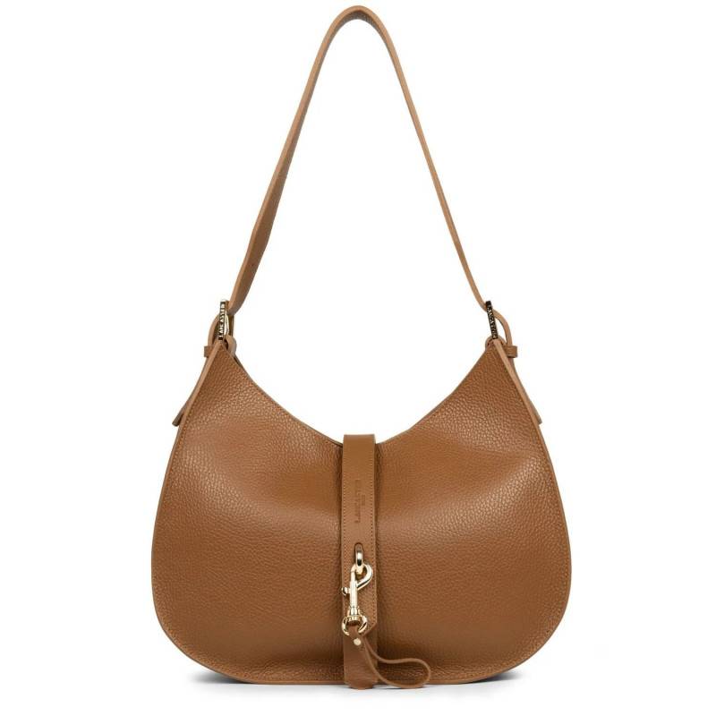 Sac besace Lancaster Foulonné Double Hook 470-32-CAMEL_IN_OR Camel In Orange vue de face