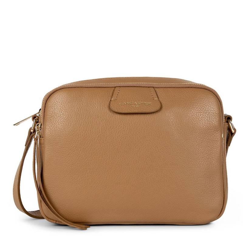 Sac bandoulière zippé Lancaster Dune  529-71-CAMEL Camel vue de face