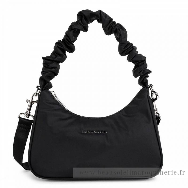 Sac baguette Zippé Lancaster Basic Chouchou 510-68-NOIR de couleur noir, vue de face