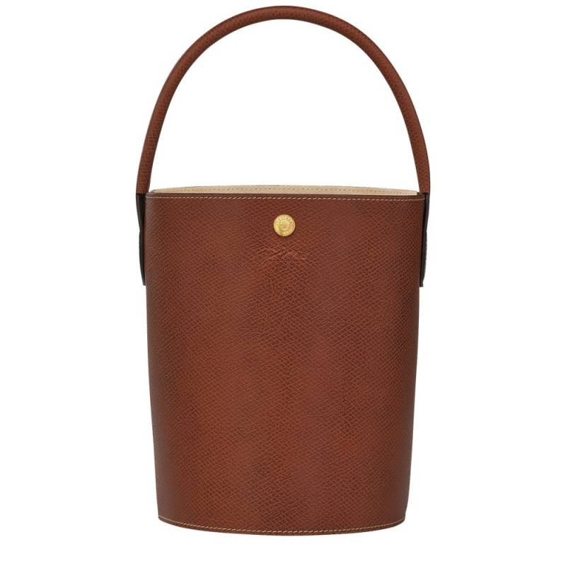 Sac seau Longchamp Épure en Cuir 10161HYZ001 Brun vue de face