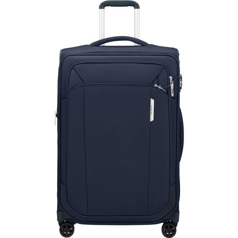 Valise 4 roues extensible Samsonite Respark 143330 1549 de couleur bleu nuit, vue de face