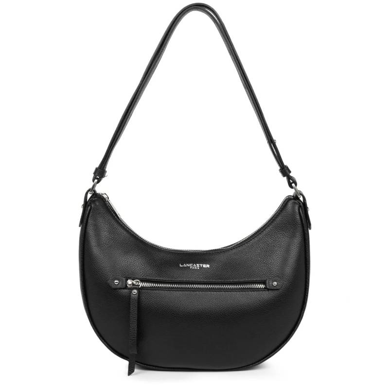 Sac besace porté travers zippé M Lancaster Firenze 480-002-NOIR couleur noir, vue de face