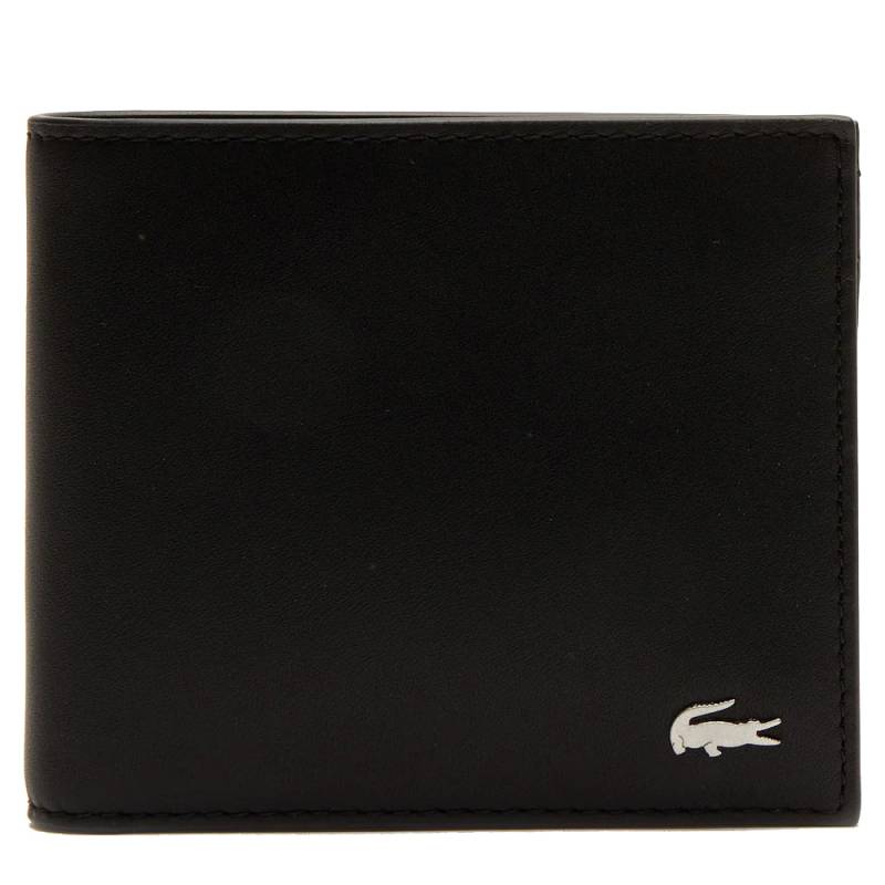 Portefeuille porte cartes Lacoste Fitzgerald NH2505FG de couleur noir vue de face