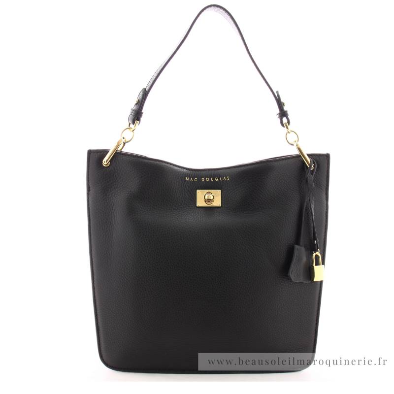 Petit sac d'épaule en cuir Mac Douglas Kentucky S Romy VG01 Noir