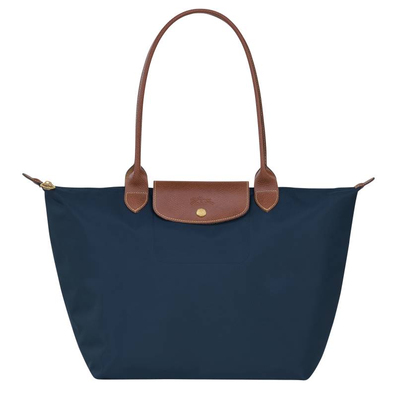 Grand sac shopping L Longchamp Le Pliage Original L1899089P68 Marine vue de face
