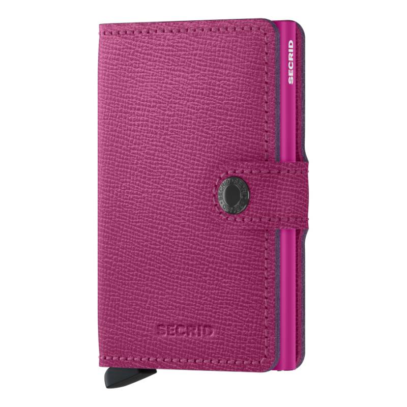 Porte-cartes cuir texturé Secrid Miniwallet Crisple MC Fuchsia (Rose)