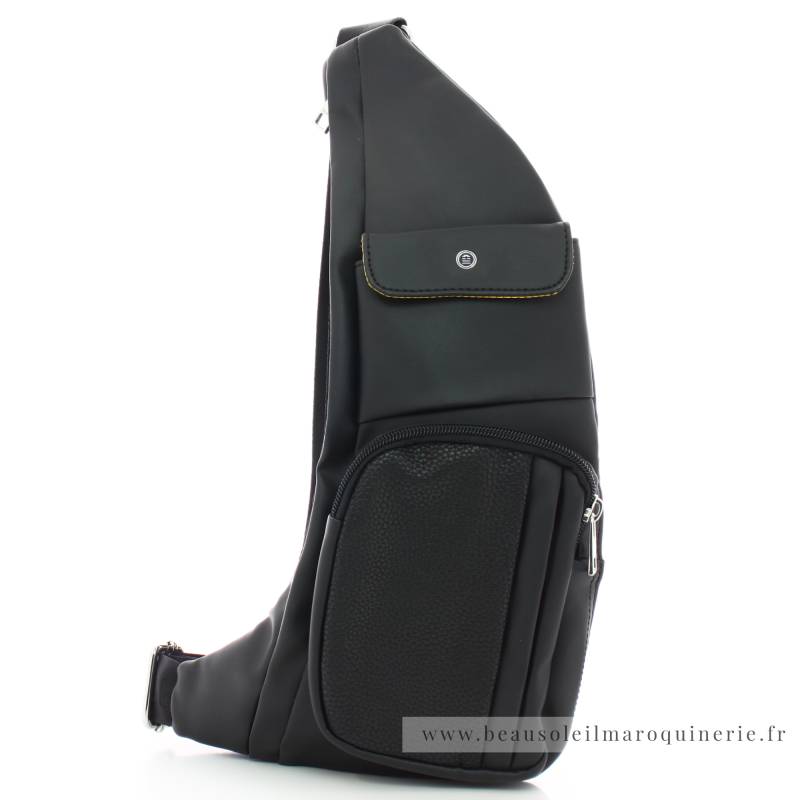 Sac monobretelle Serge Blanco San Jose SJO11006999 noir vue de face