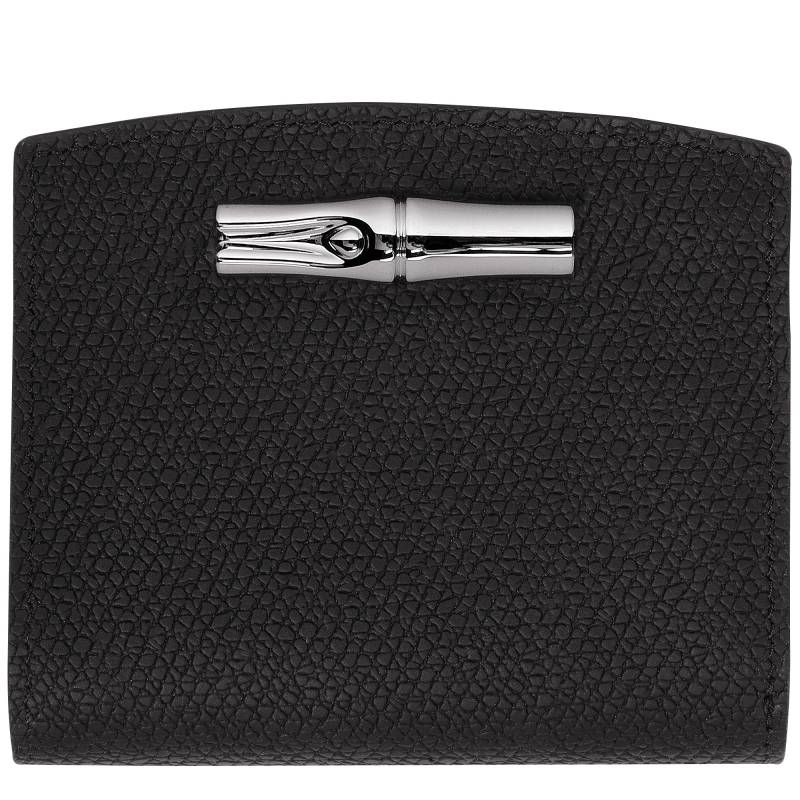 Portefeuille compact Longchamp Roseau 30011HPN001 Noir