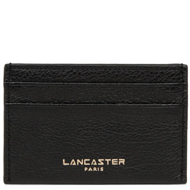 Petit porte-cartes cuir grainé Lancaster Dune 129-20-NOIR Noir vue de face