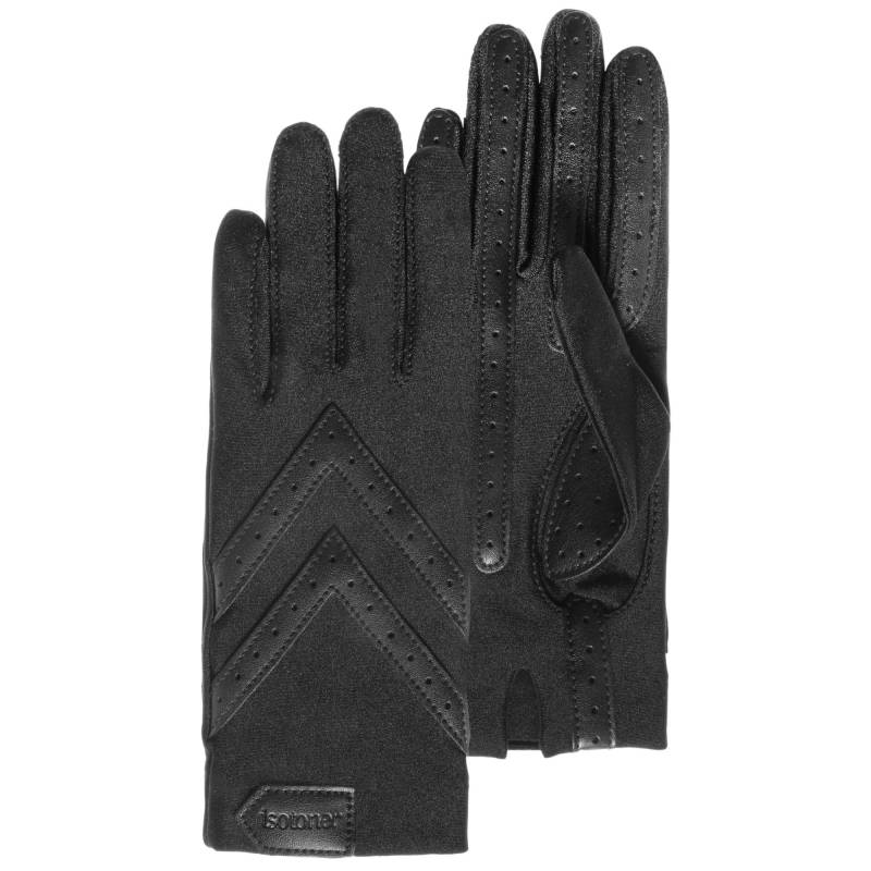 Gants femme Isotoner compatibles écrans tactiles 23094AAG noir vue de face