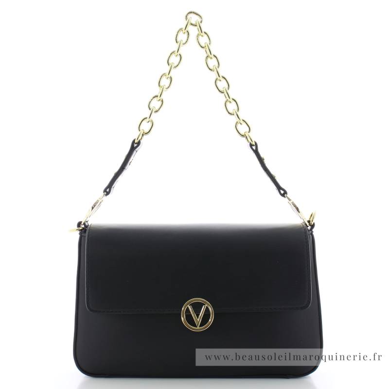 Sac bandoulière en chaîne Valentino Bags VBS6V601 001 noir vue de face