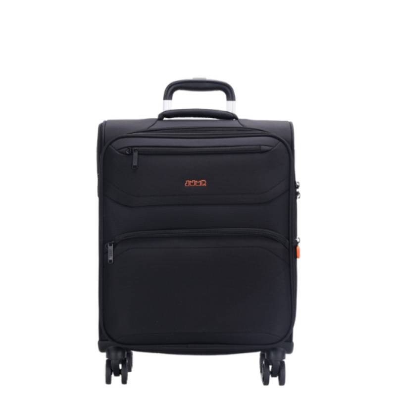 Valise cabine Jump extensible 4 roues Moorea MX02NR couleur noir vue de face