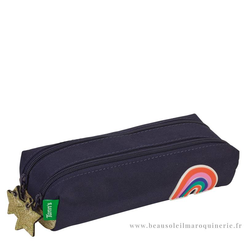 Trousse Double Tann's arc en ciel Leila 12323 couleur Bleu Marine, vue de face