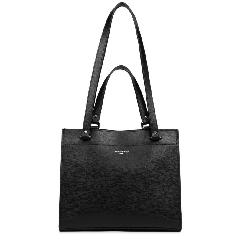 Sac Cabas Lancaster porté Main & Bandoulière Sierra 438-002 NOIR couleur noir, vue de face