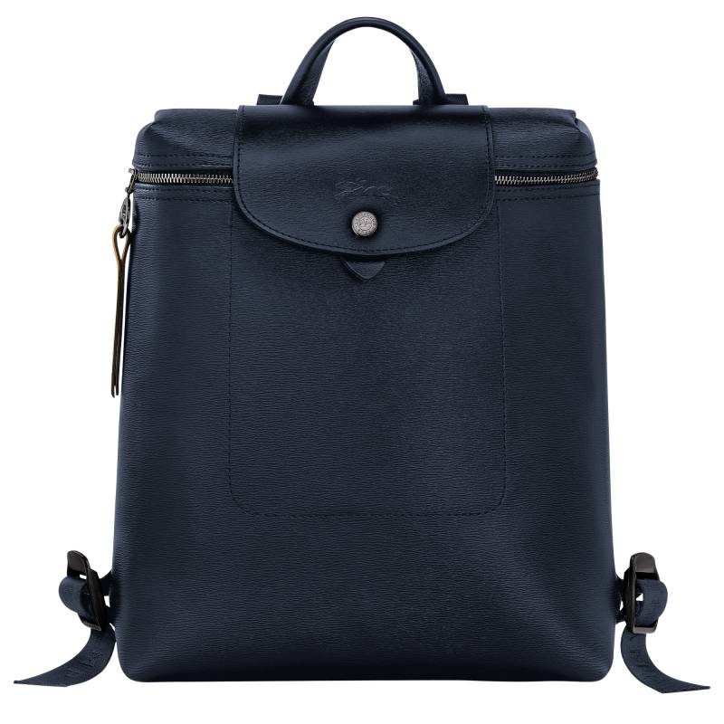 Sac à dos Longchamp M Le Pliage City L1699HYQ 556 couleur Navy, vue de face