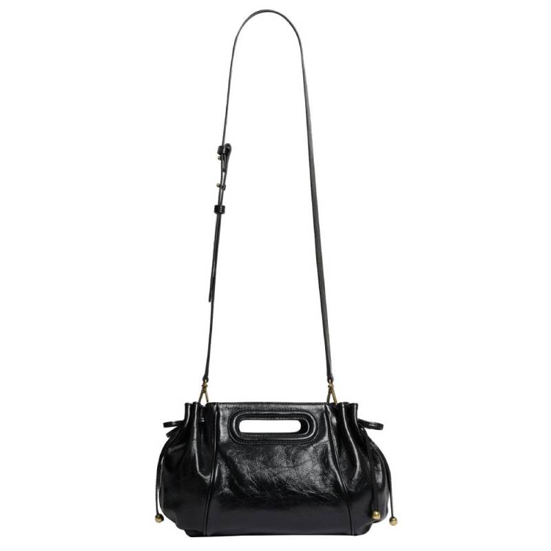 Sac à main Gerard Darel effet froissé Mini Dany DYS08Y417 9100 couleur noir vue de face