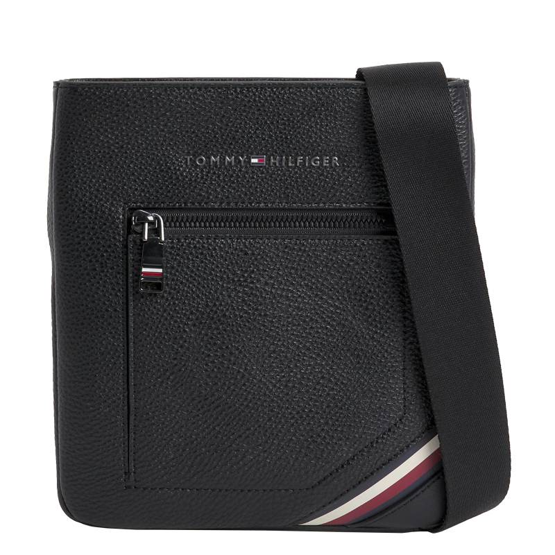 Petit sac bandoulière Tommy Hilfiger Central à logo AM0AM11581 BDS Noir, vue de face