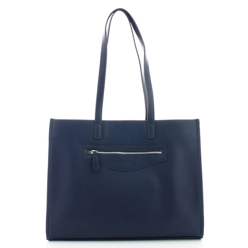 Sac shopping Francinel porté épaule zippé 290500 BM couleur Bleu marine, vue de dos