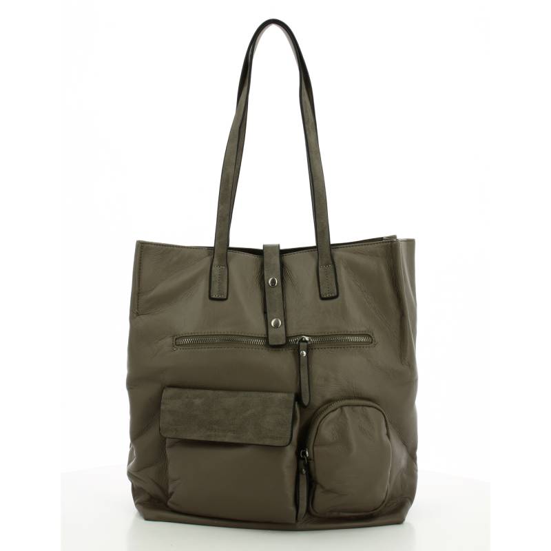 Sac shopping Francinel multipoches 292164 TAU couleur Taupe, vue de face