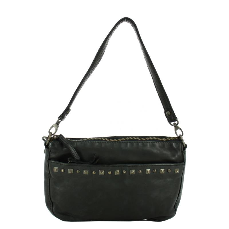 Sac bandoulière Gianni Conti femme en cuir 4203681 NR couleur Noir, vue de face