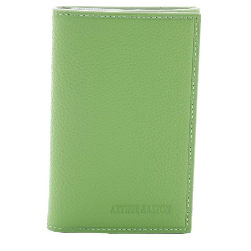 Porte-papiers Arthur Aston Joy en cuir 2319-939-H couleur vert, vue de face