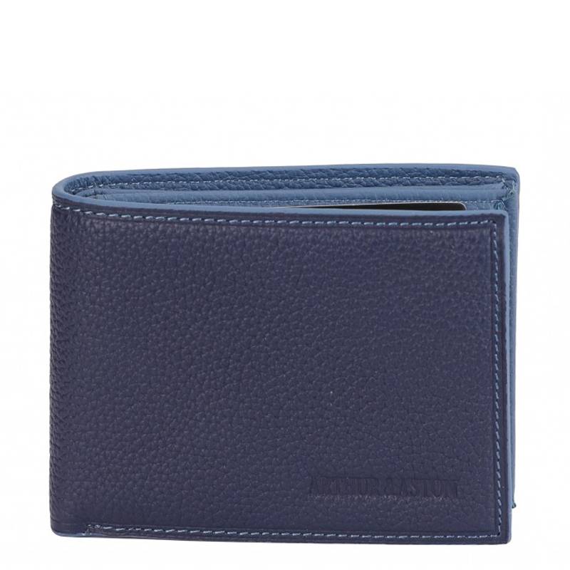 Portefeuille italien Arthur & Aston Joy en cuir 2319-126 D Bleu, vue de face