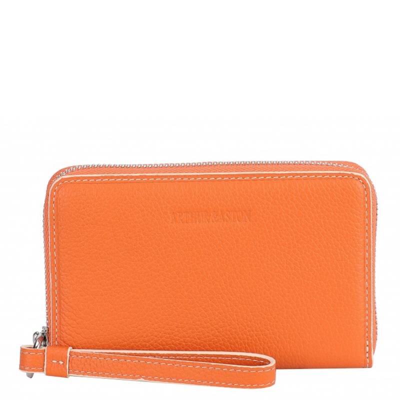 Porte-monnaie Arthur Aston zippé Joy en cuir 2319-192 I Orange