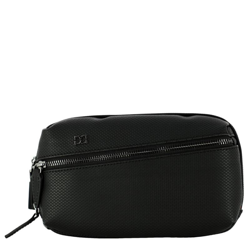 Sac banane David William homme zippé D61384NR couleur noir, vue de face