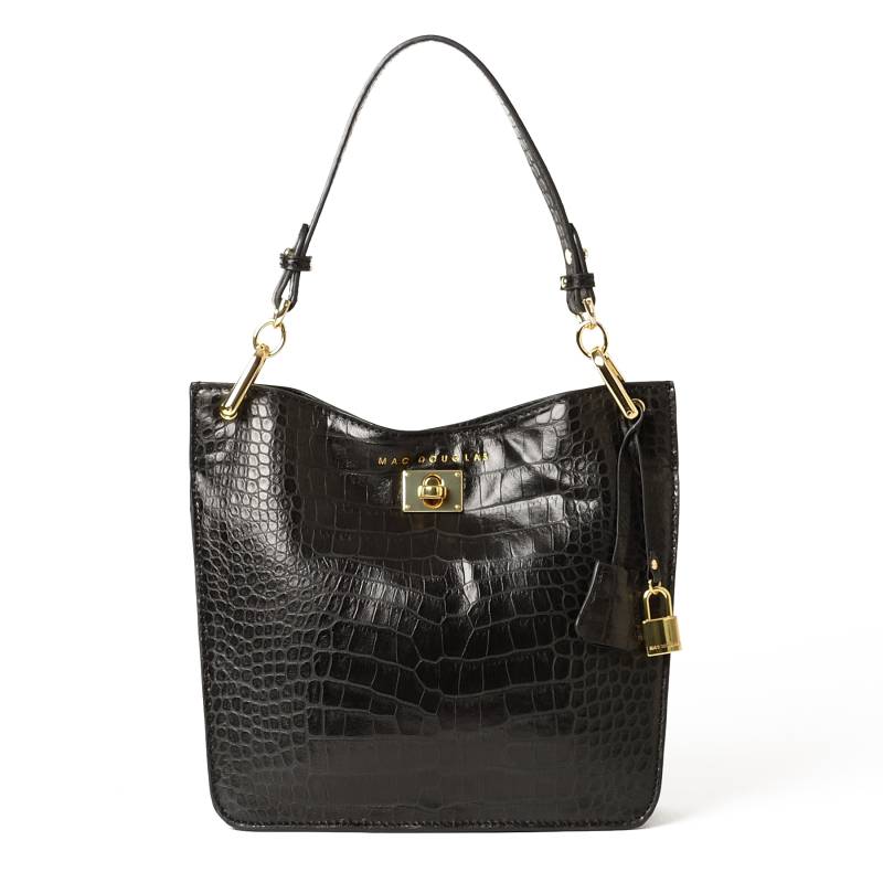 Sac épaule Kentucky Romy cuir croco XS Noir KENTUCK-ROMY_XS_01CM