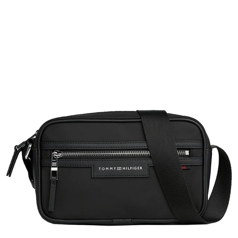 Sac reporter Tommy Hilfiger Urban Zippé AM0AM11832BDS couleur noir, vue de face