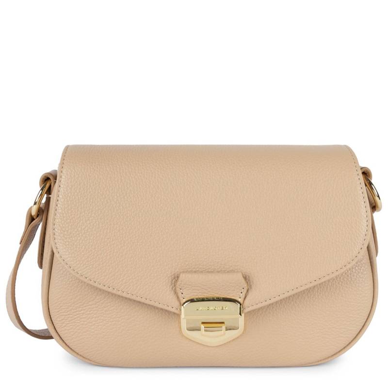 Sac trotteur à rabat Lancaster Foulonné Milano 547-59-BE/FO couleur beige foncé, vue de face