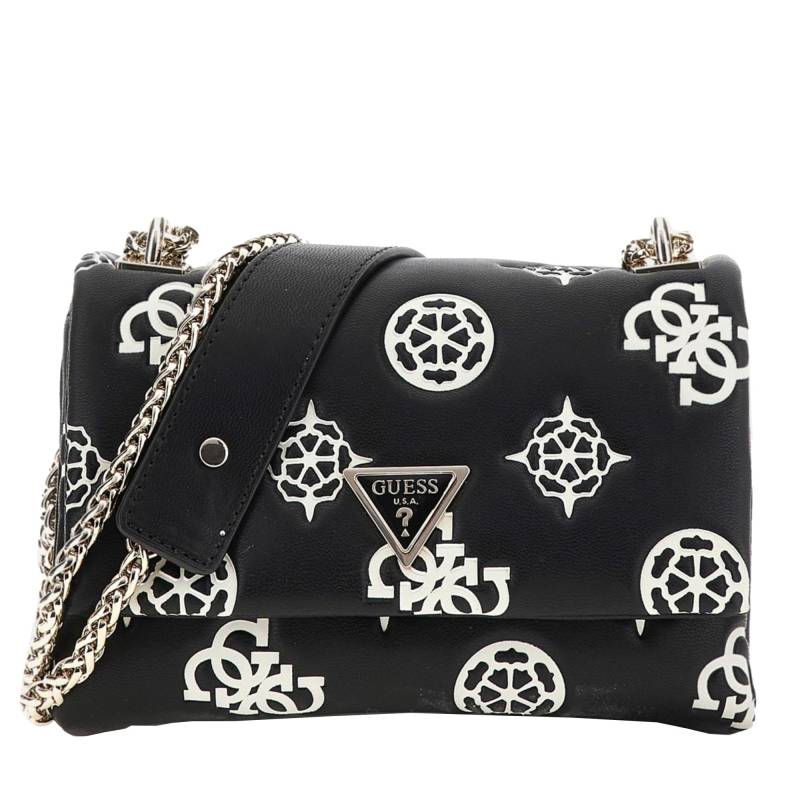 Mini sac à bandoulière Gess Deesa logo 4g pivoine HWPG9314780 BLO Noir, vue de face