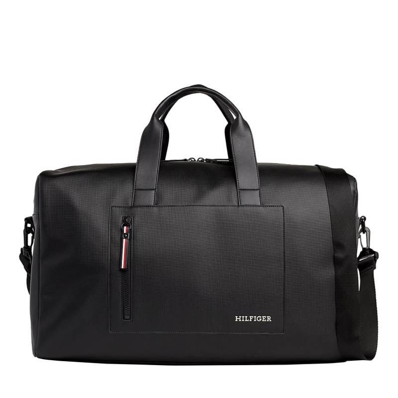 Sac de voyage moyen Tommy Hilifiger Duffle en piqué AM0AM11779 BDS Noir, vue de face