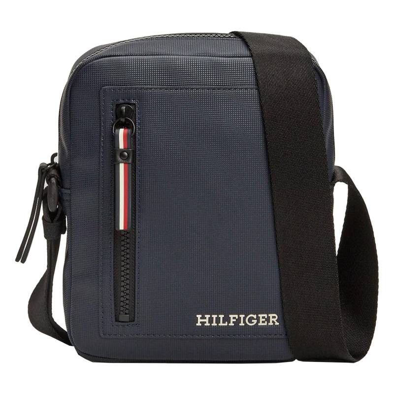 Petit sac reporter Tommy Hilfiger Essential effet piqué AM0AM11794 DW6 Space blue, vue de face