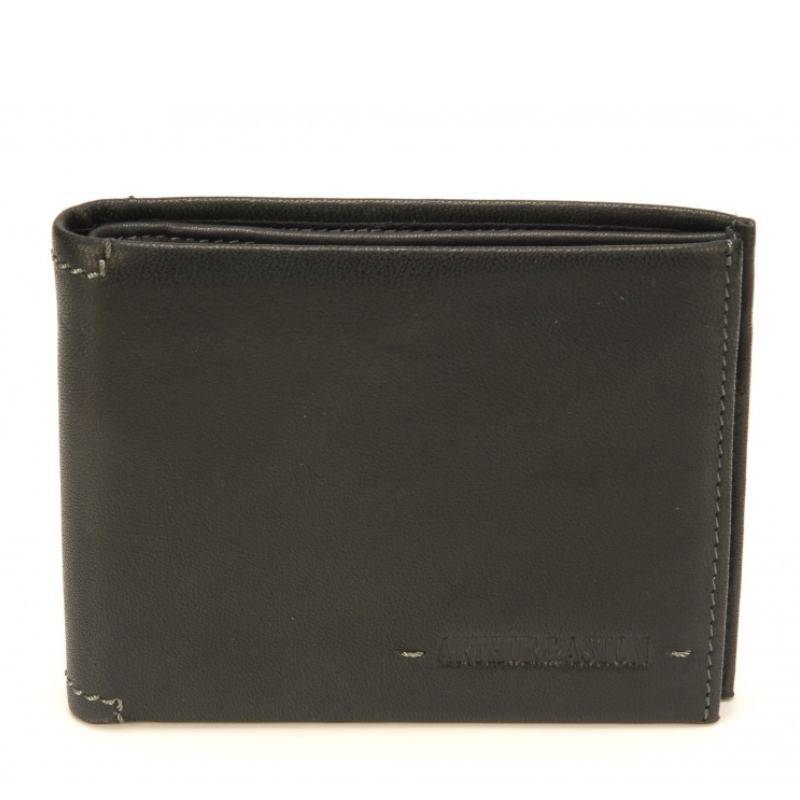 Portefeuille italien Arthur & Aston Johany en cuir 2028-573 A Noir, vue de face