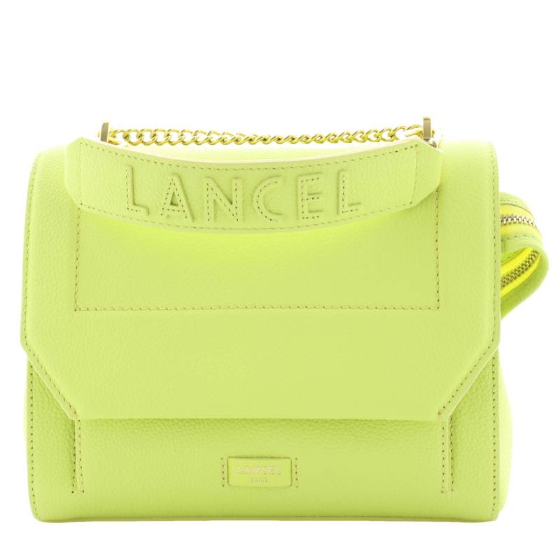 Sac rabat avec poignée Lancel Ninon M A09222 LI couleur Lime, vue de face