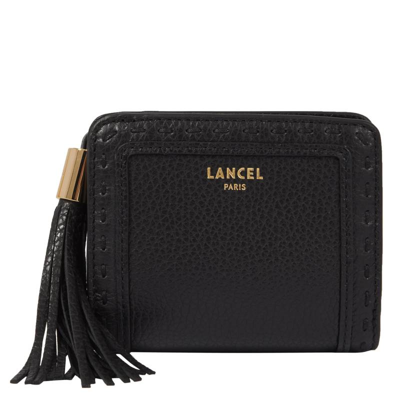 Portefeuille Lancel compact M zippé A12800 10 couleur noir, vue de face