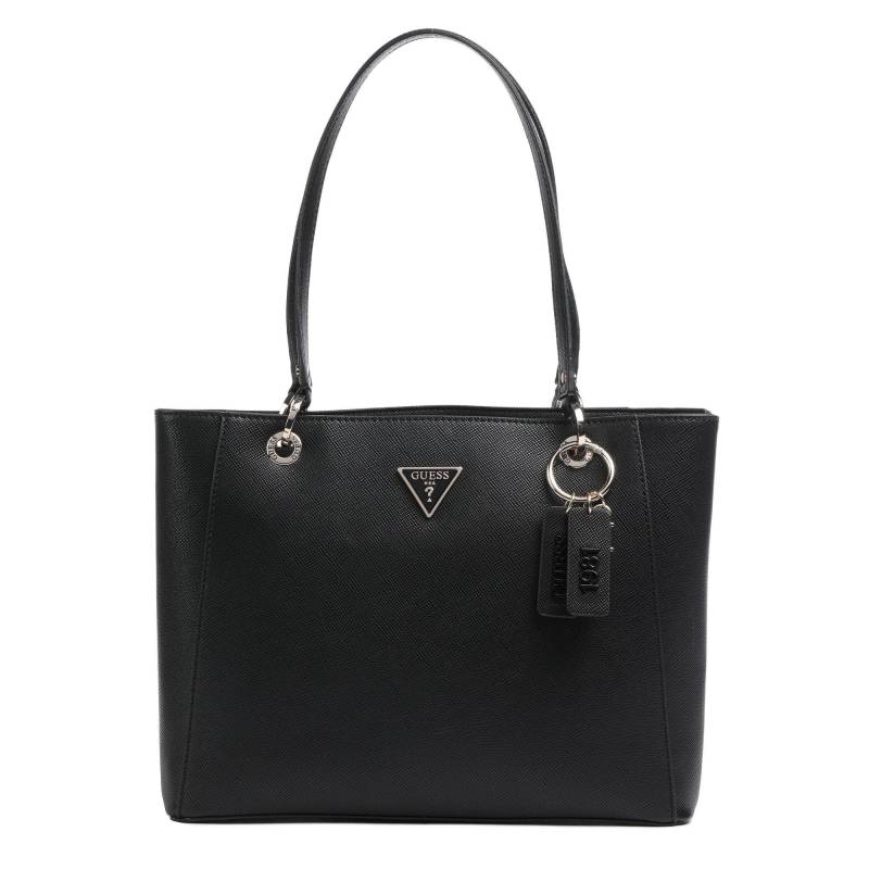 Sac cabas Guess Noelle effet saffiano HWZG7879250 BLA Noir, vue de face