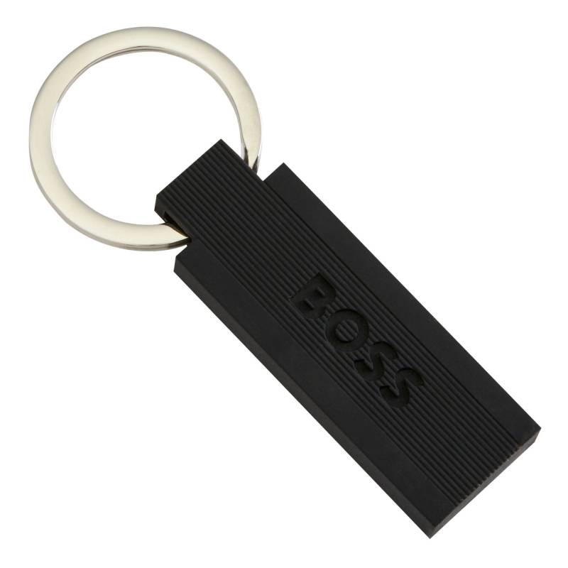 Porte-clefs Hugo Boss Edge Iconic HAK421A couleur noir vue de face