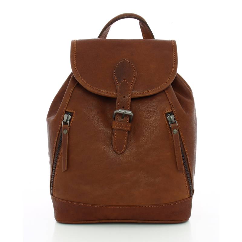 Sac à dos en cuir Gianni Conti 4730745 COG couleur Cognac vue de face