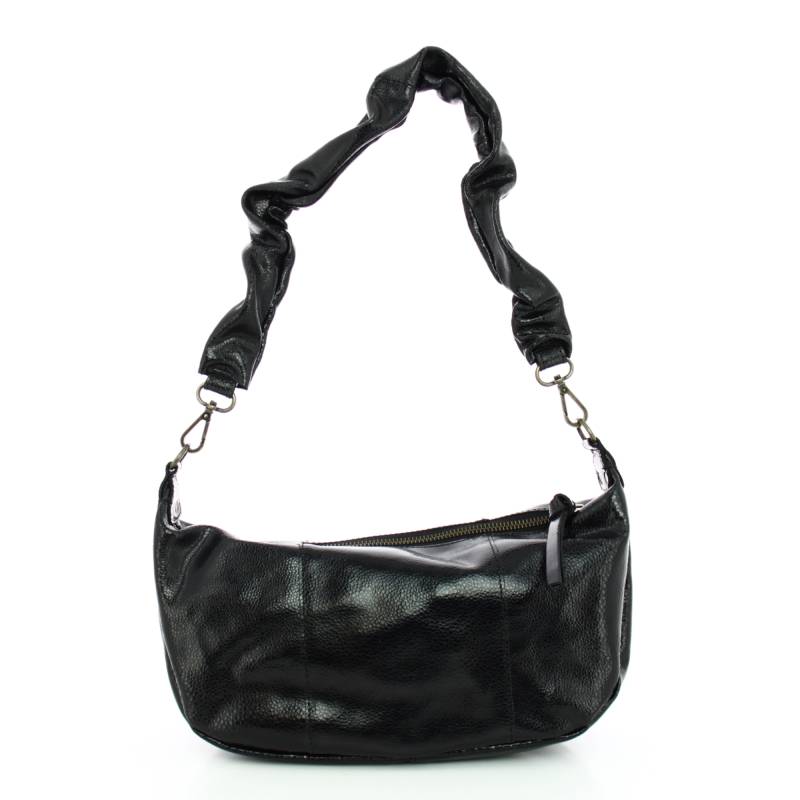 Sac porté épaule Pieces Alian en cuir 17149401 BLPE Noir, vue de face