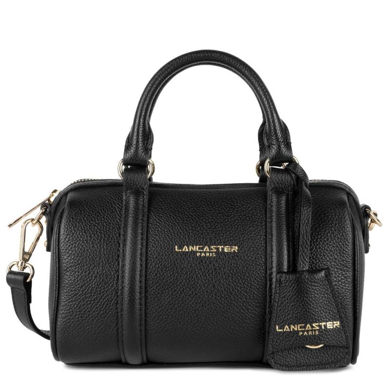 Sac polochon zippé S Lancaster Milano Ana en cuir 547-101 couleur Noir, vue de face