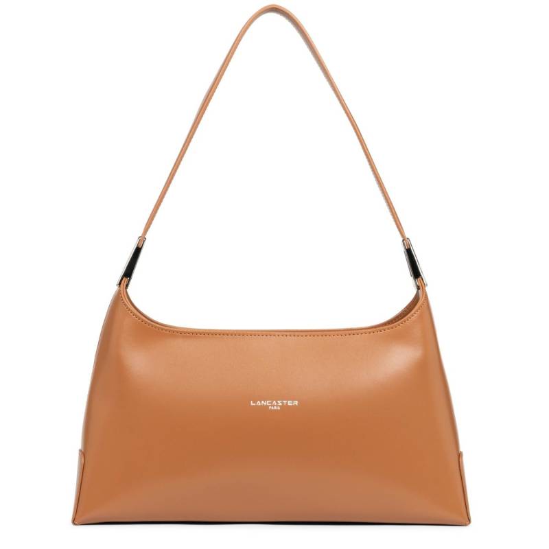 Sac baguette Lancaster zippé Suave Ace 433-31-CAMEL couleur Camel, vue de face