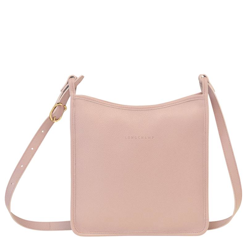 Grand sac bandoulière zippé L Longchamp Le Foulonné 10140021542 Nude (rose pâle)